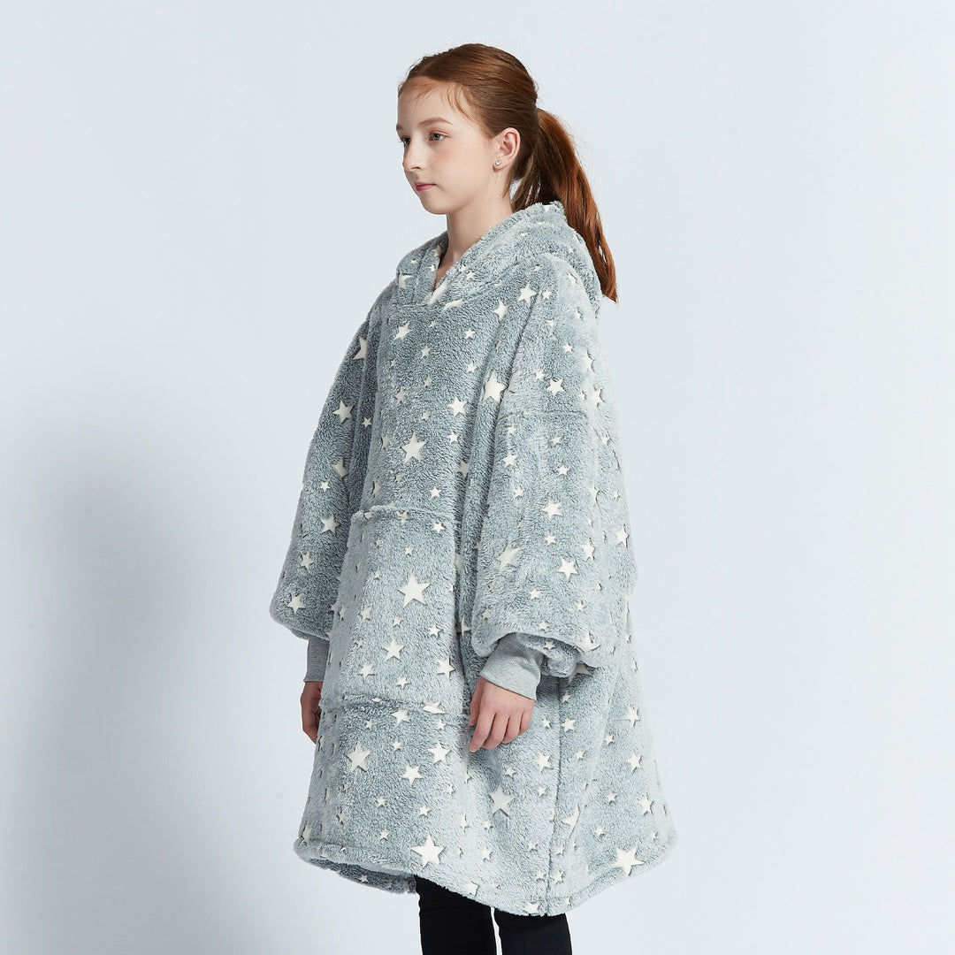 Glow In The Dark Stars Kids Hoodie Blanket - UGG Direct Online