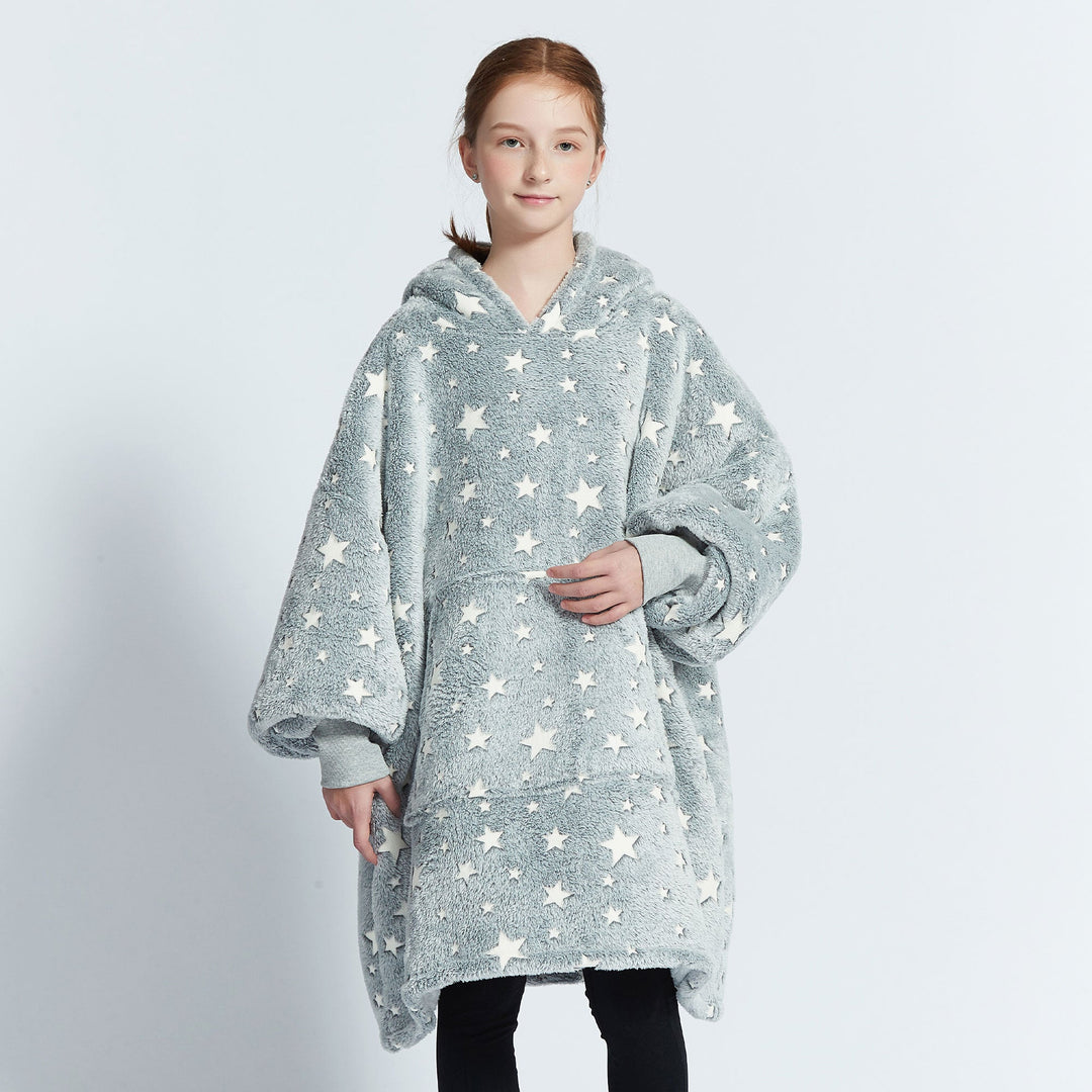 Glow In The Dark Stars Kids Hoodie Blanket - UGG Direct Online