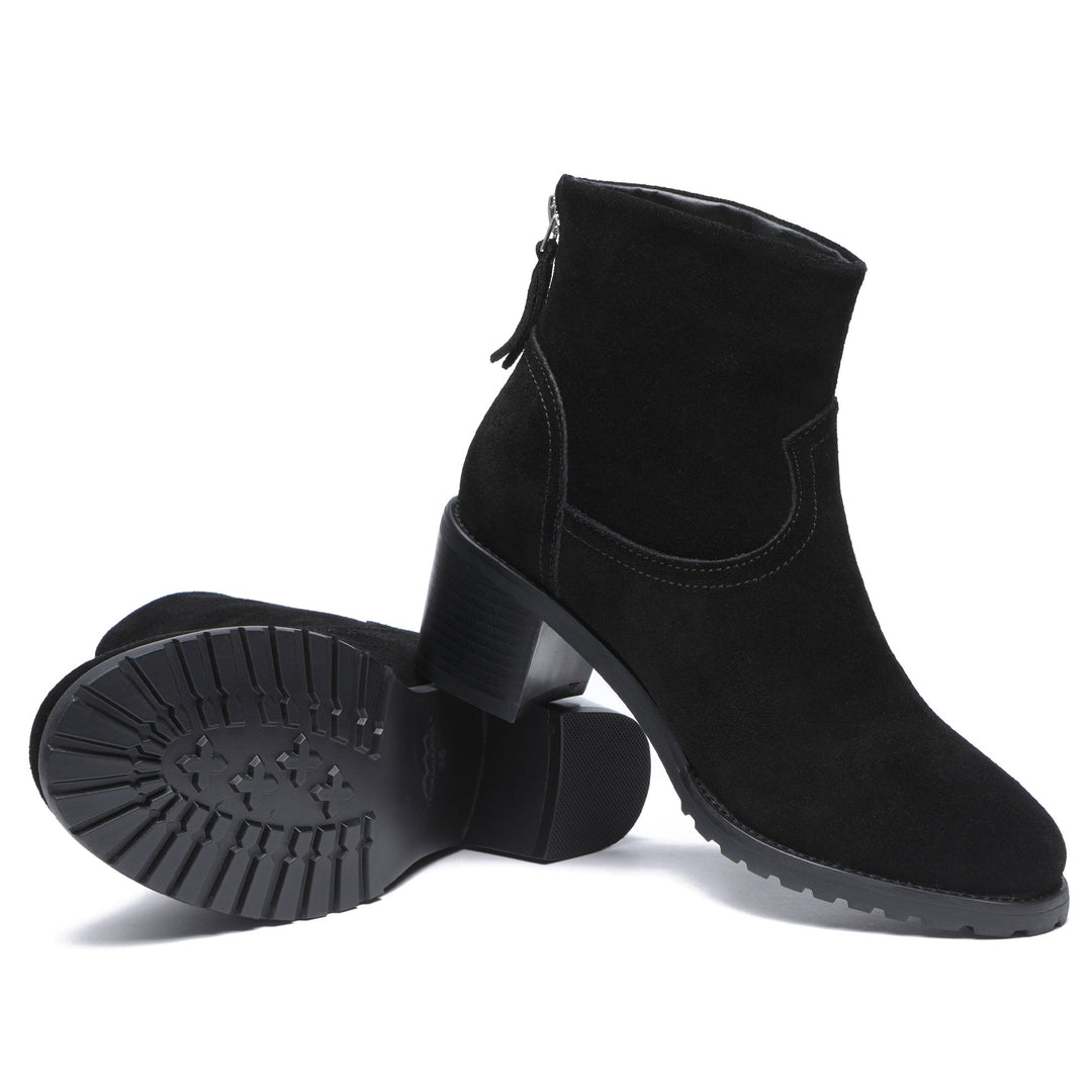 Helene Black Ankle Zipper Heel Boots - UGG Direct Online