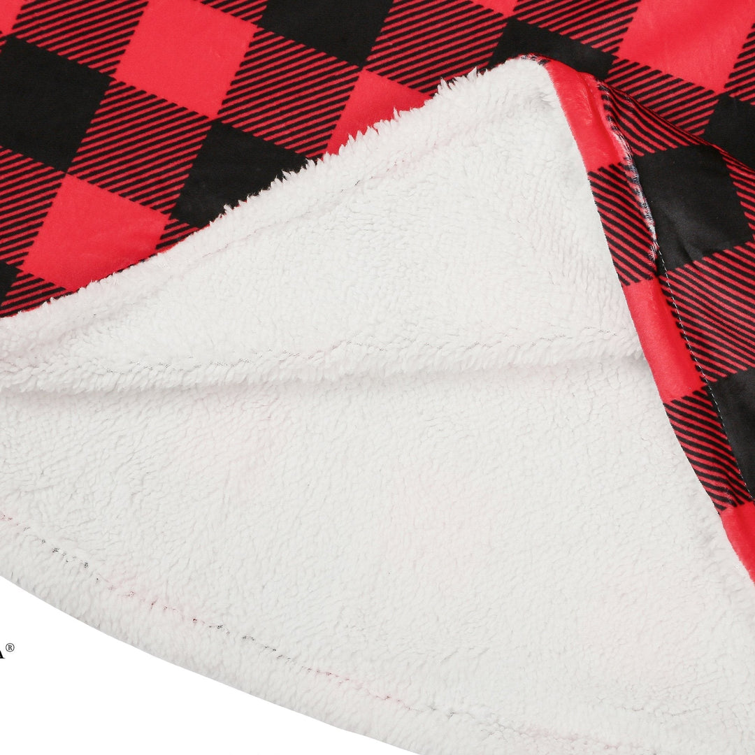 Hoodie Blanket Adult Red Check - UGG Direct Online