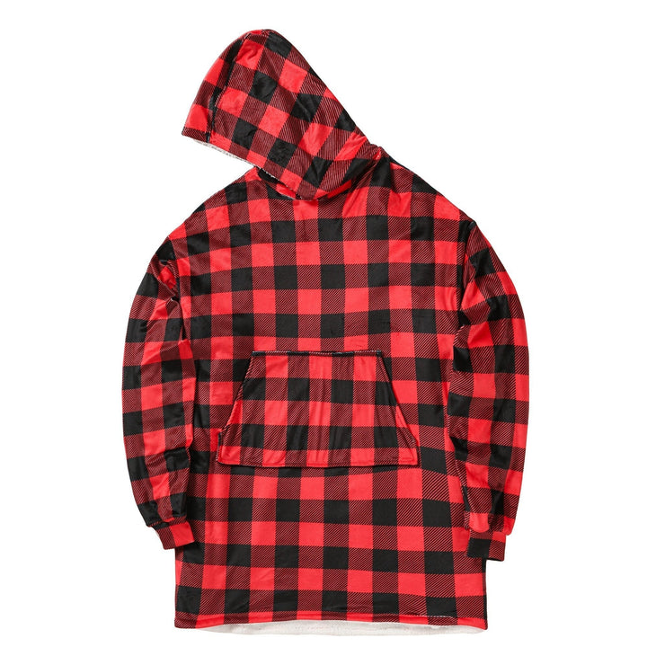 Hoodie Blanket Adult Red Check - UGG Direct Online