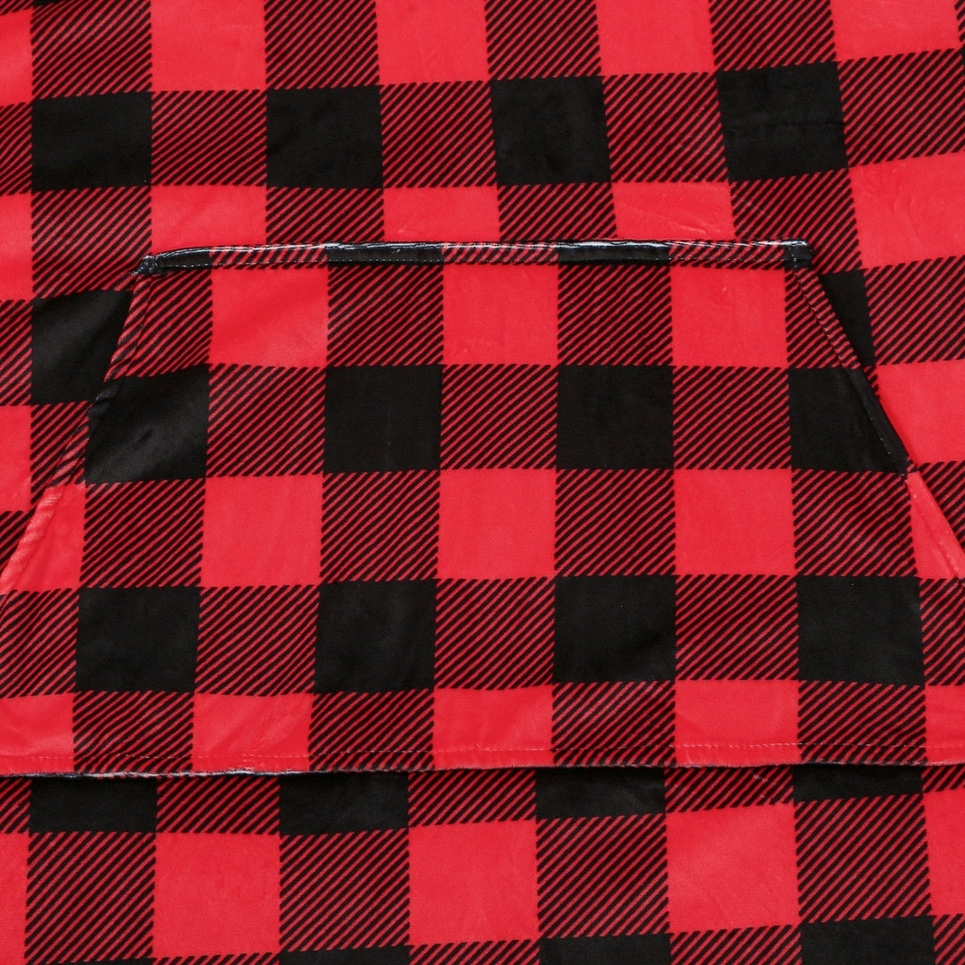 Hoodie Blanket Adult Red Check - UGG Direct Online