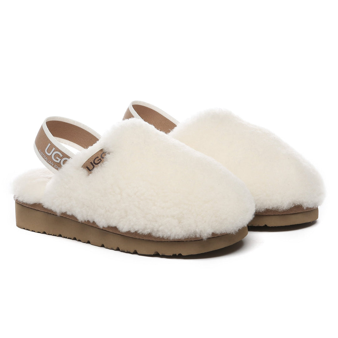 Kids Fluffy Slingback UGG Slippers - UGG Direct Online