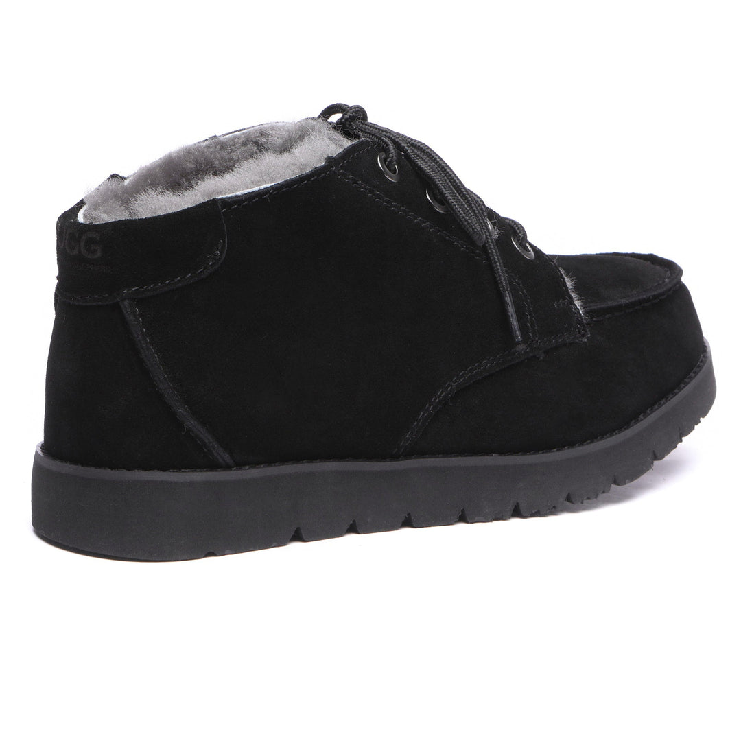 Lace Up Sheepskin Men Ankle UGG Boots - UGG Direct Online