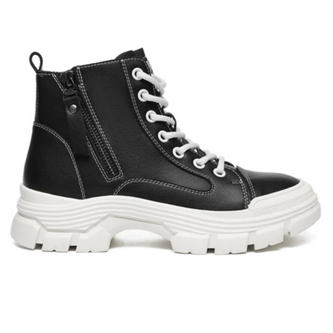 Leather Lace Up Zipper Chunky Boots - UGG Direct Online