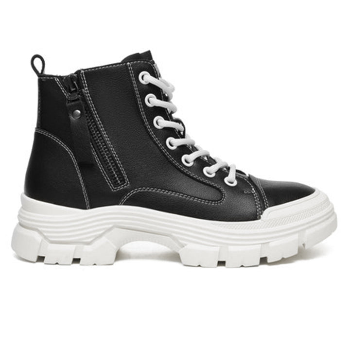 Leather Lace Up Zipper Chunky Boots - UGG Direct Online