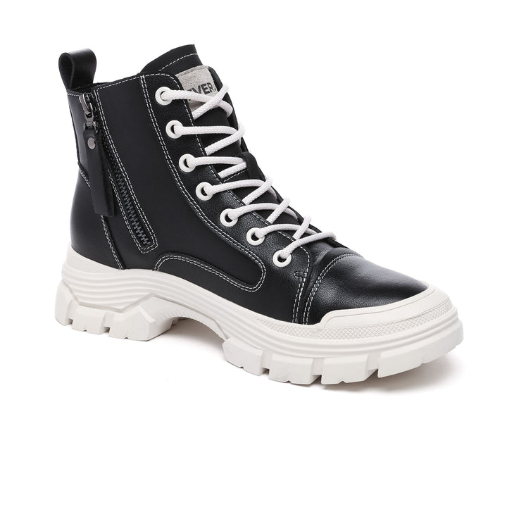 Leather Lace Up Zipper Chunky Boots - UGG Direct Online