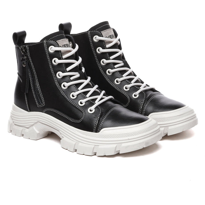 Leather Lace Up Zipper Chunky Boots - UGG Direct Online