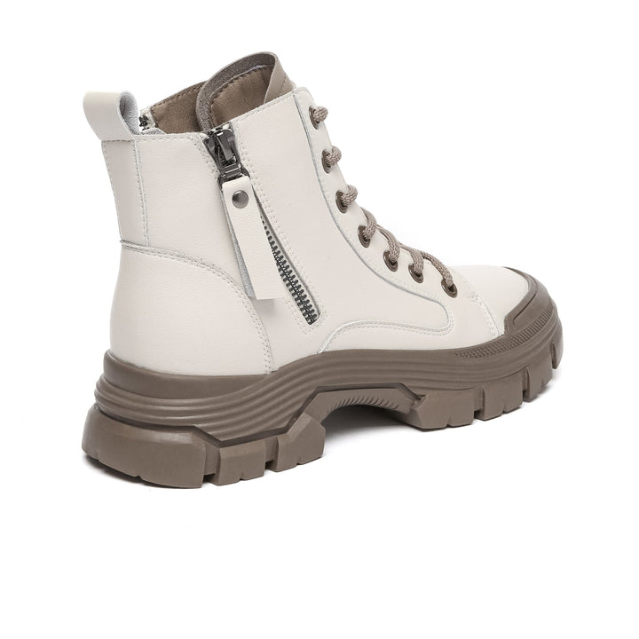 Leather Lace Up Zipper Chunky Boots - UGG Direct Online