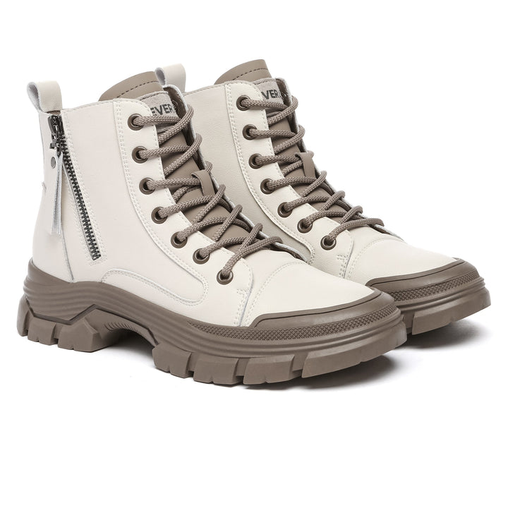 Leather Lace Up Zipper Chunky Boots - UGG Direct Online