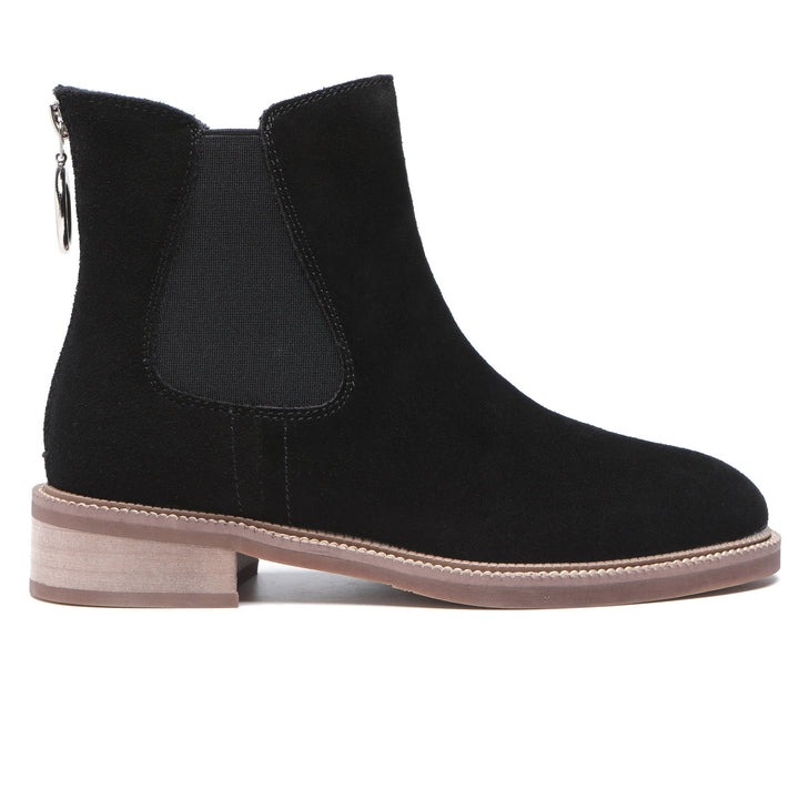 Luxe Black Ankle Zipper Boots - UGG Direct Online