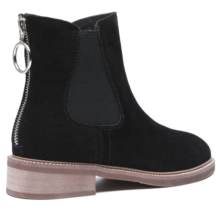 Luxe Black Ankle Zipper Boots - UGG Direct Online