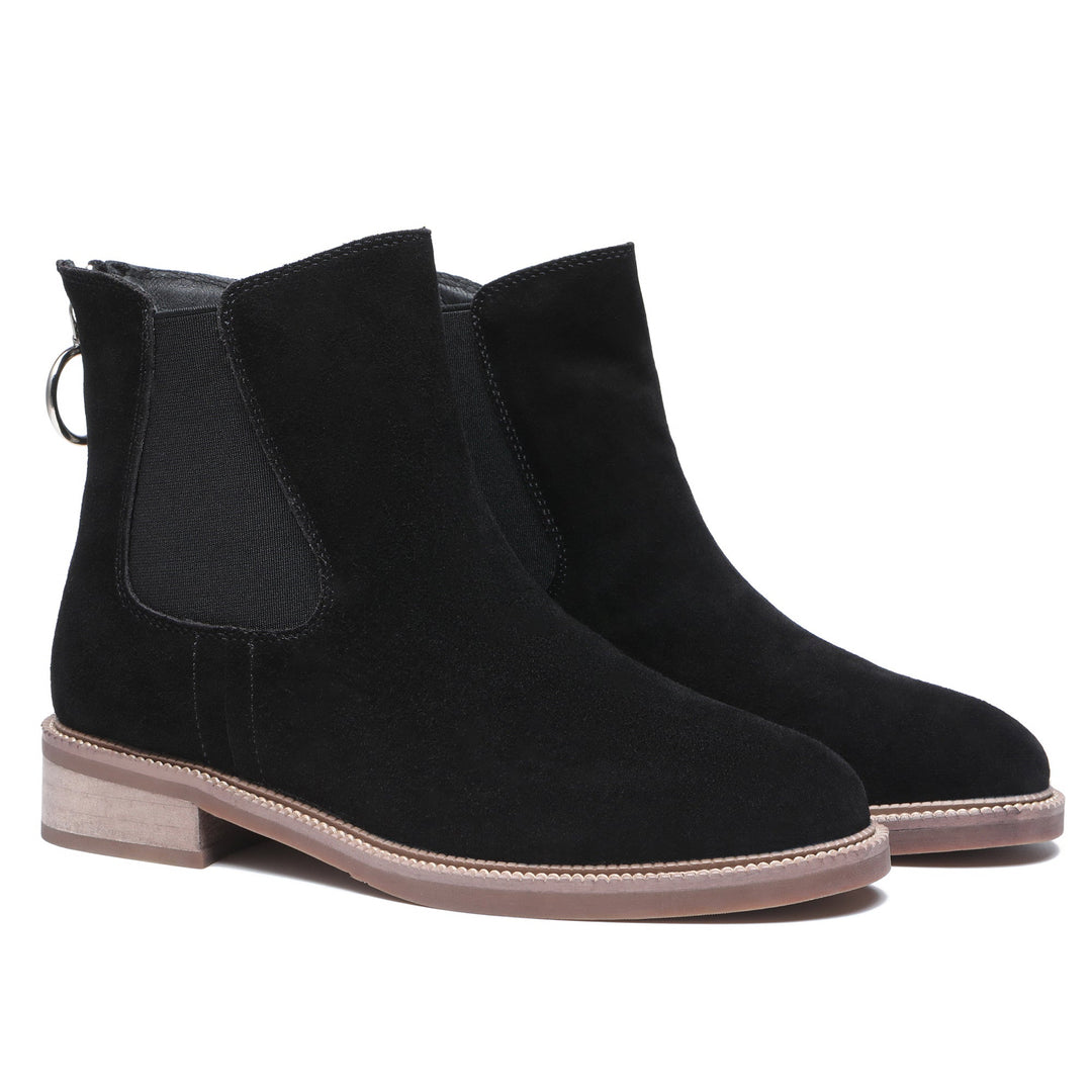 Luxe Black Ankle Zipper Boots - UGG Direct Online