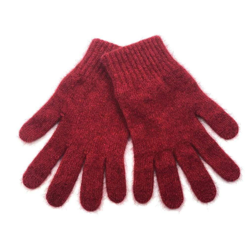 Plain Possum Merino Gloves - Red - UGG Direct Online
