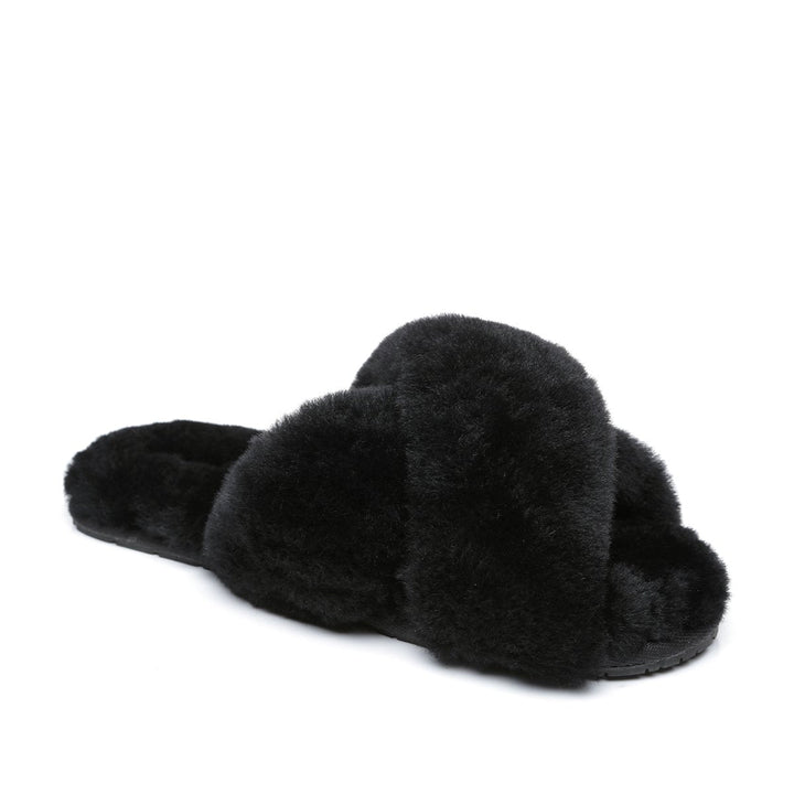 Premium Cross Fluff UGG Slides - UGG Direct Online