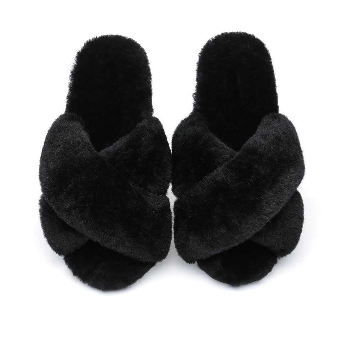 Premium Cross Fluff UGG Slides - UGG Direct Online