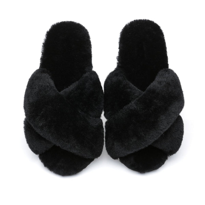 Premium Cross Fluff UGG Slides - UGG Direct Online