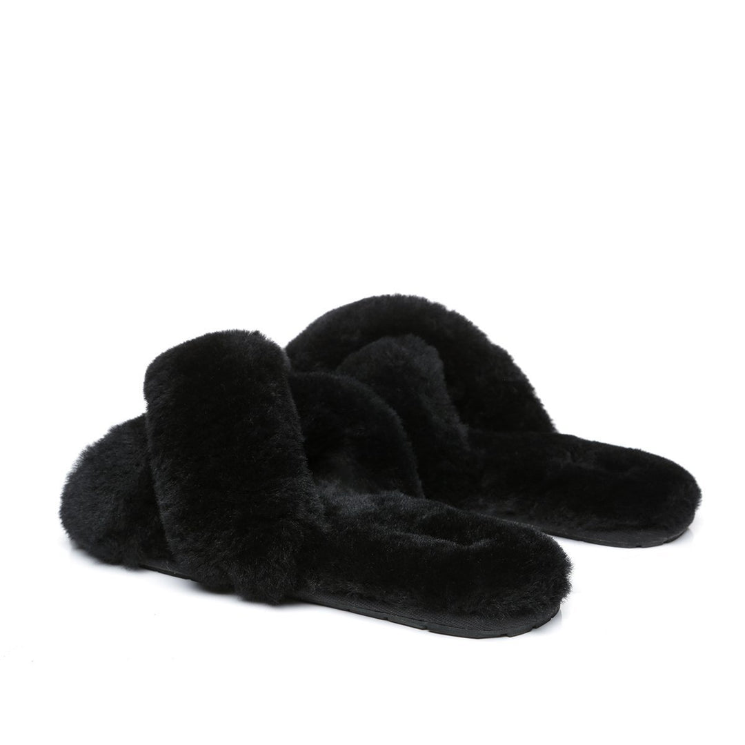 Premium Cross Fluff UGG Slides - UGG Direct Online