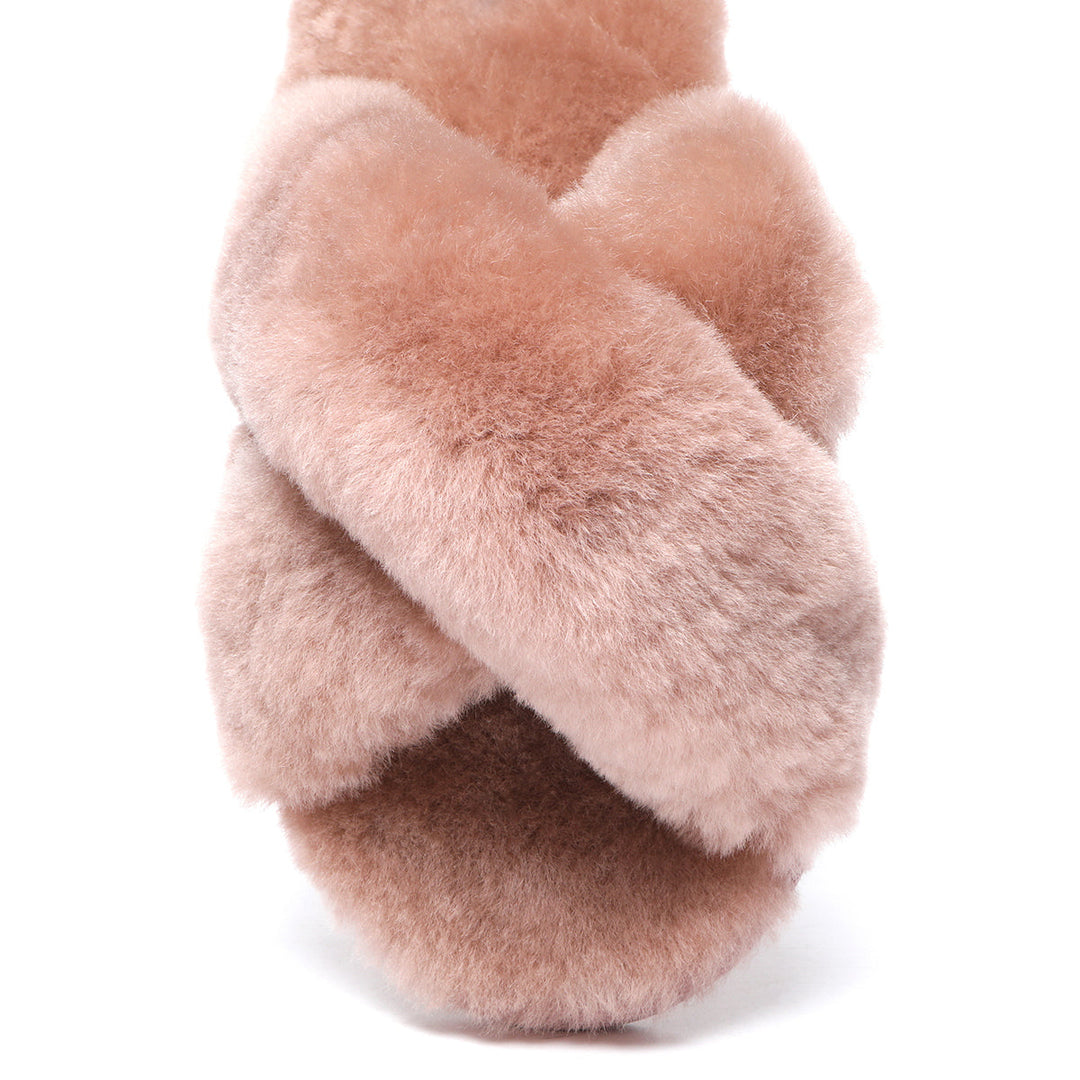Premium Cross Fluff UGG Slides - UGG Direct Online