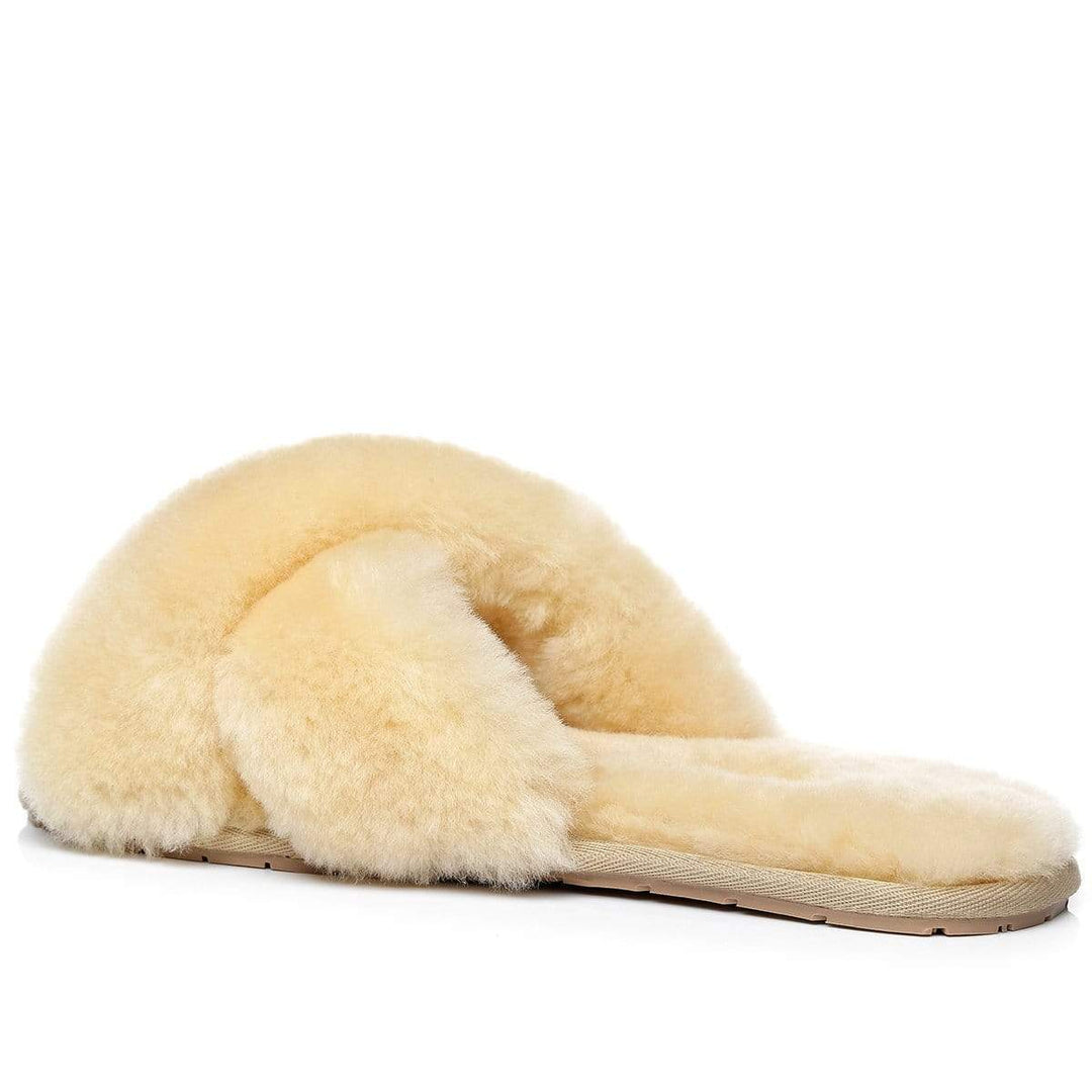 Premium Cross Fluff UGG Slides - UGG Direct Online
