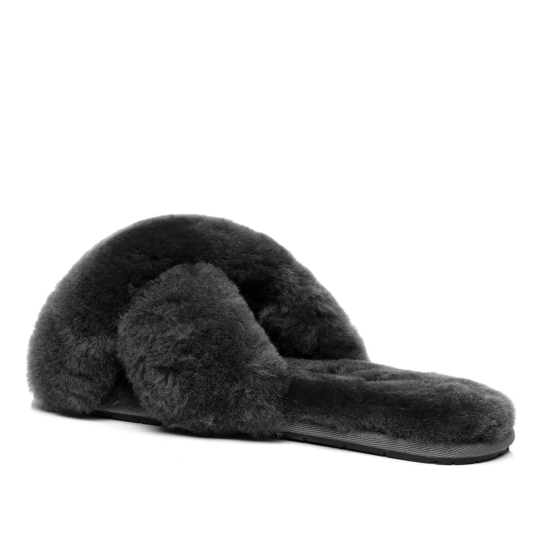 Premium Cross Fluff UGG Slides - UGG Direct Online