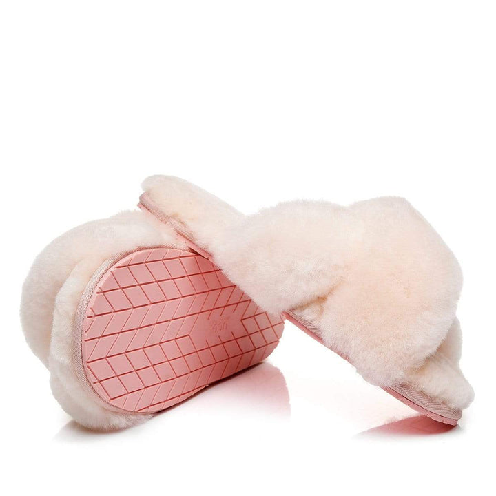 Premium Cross Fluff UGG Slides - UGG Direct Online