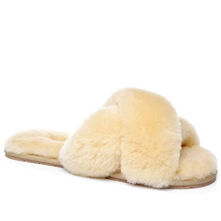 Premium Cross Fluff UGG Slides - UGG Direct Online