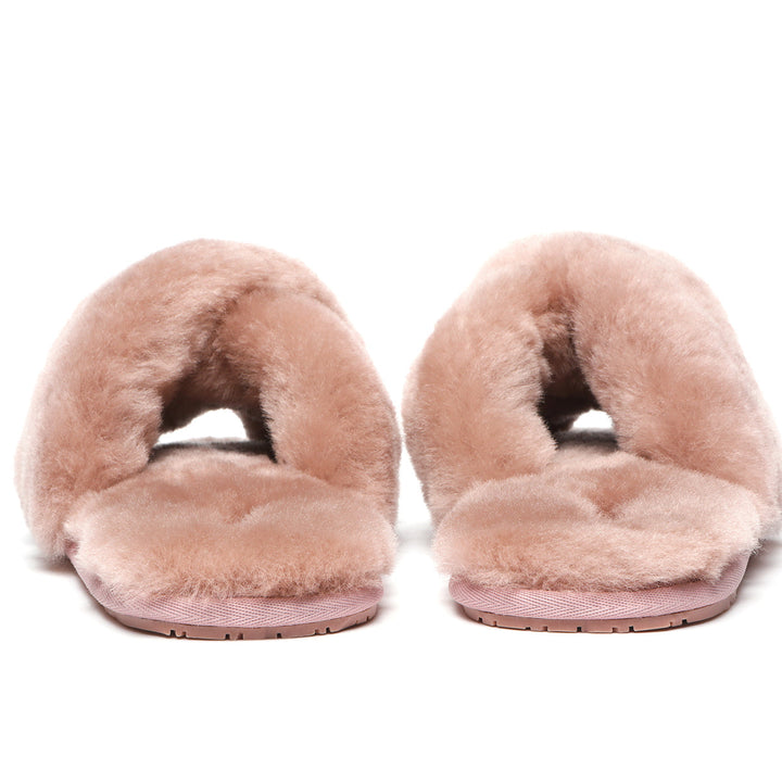 Premium Cross Fluff UGG Slides - UGG Direct Online
