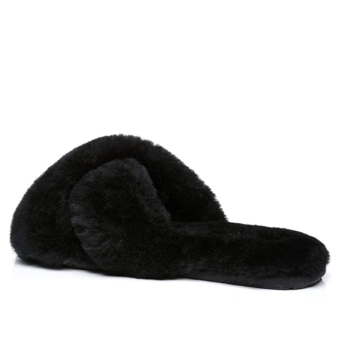 Premium Cross Fluff UGG Slides - UGG Direct Online