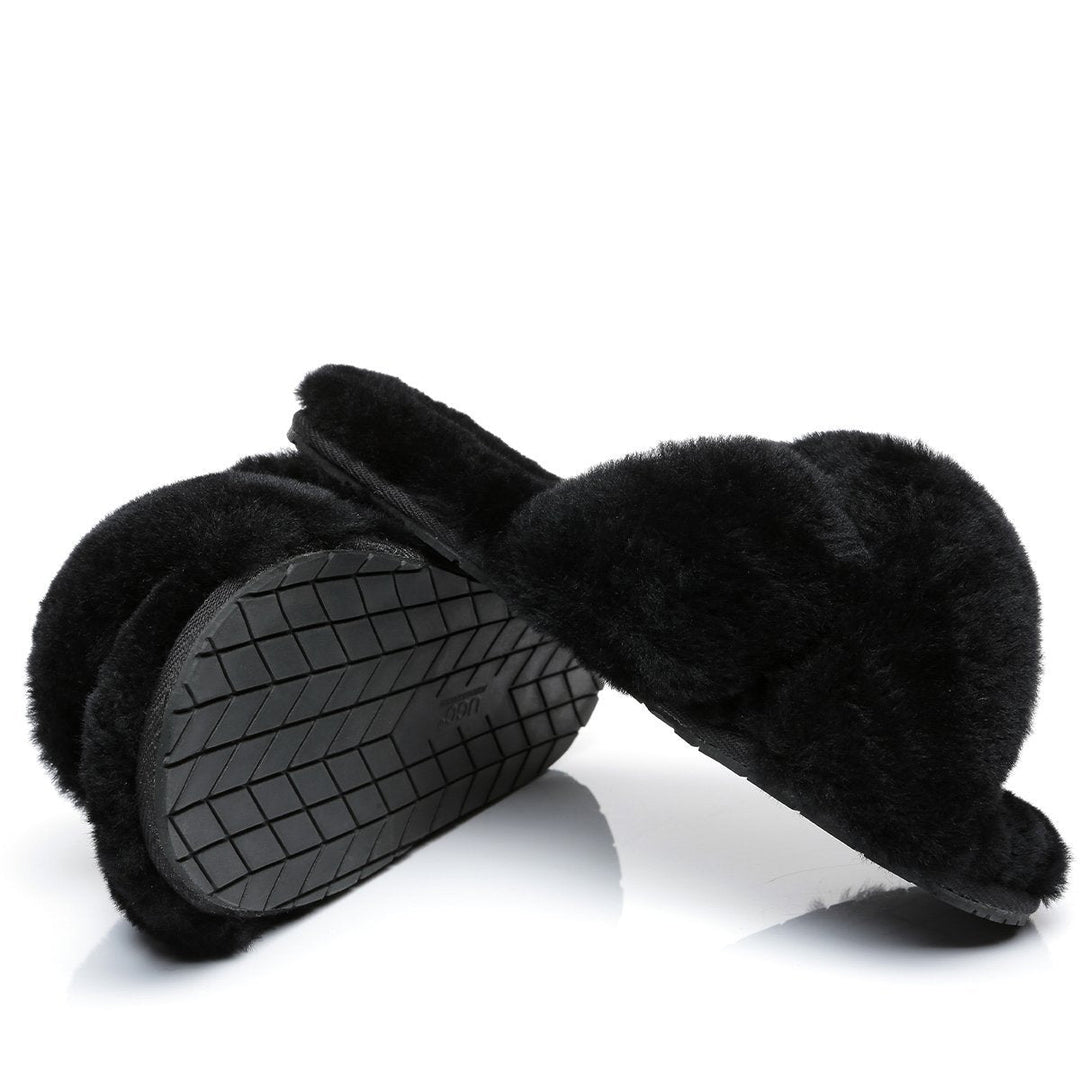 Premium Cross Fluff UGG Slides - UGG Direct Online