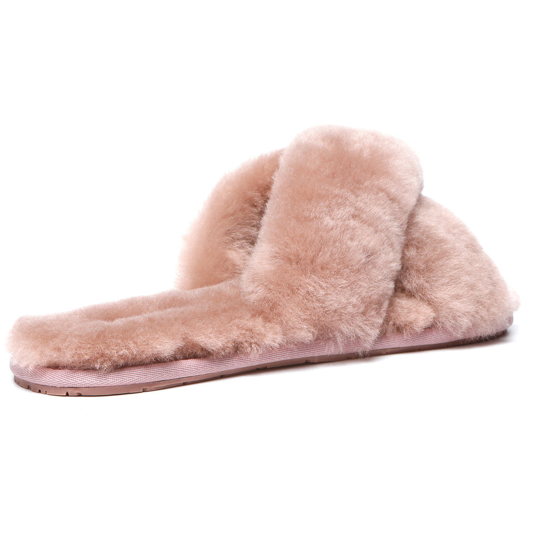 Premium Cross Fluff UGG Slides - UGG Direct Online