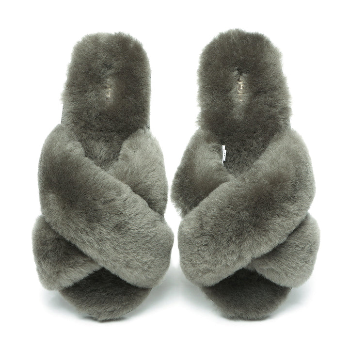 Premium Cross Fluff UGG Slides - UGG Direct Online