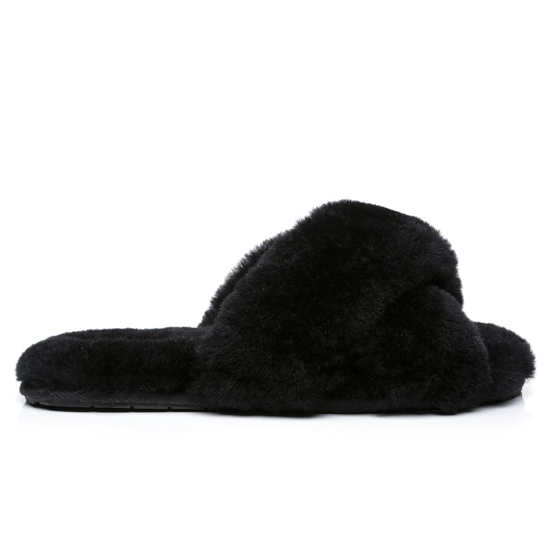 Premium Cross Fluff UGG Slides - UGG Direct Online