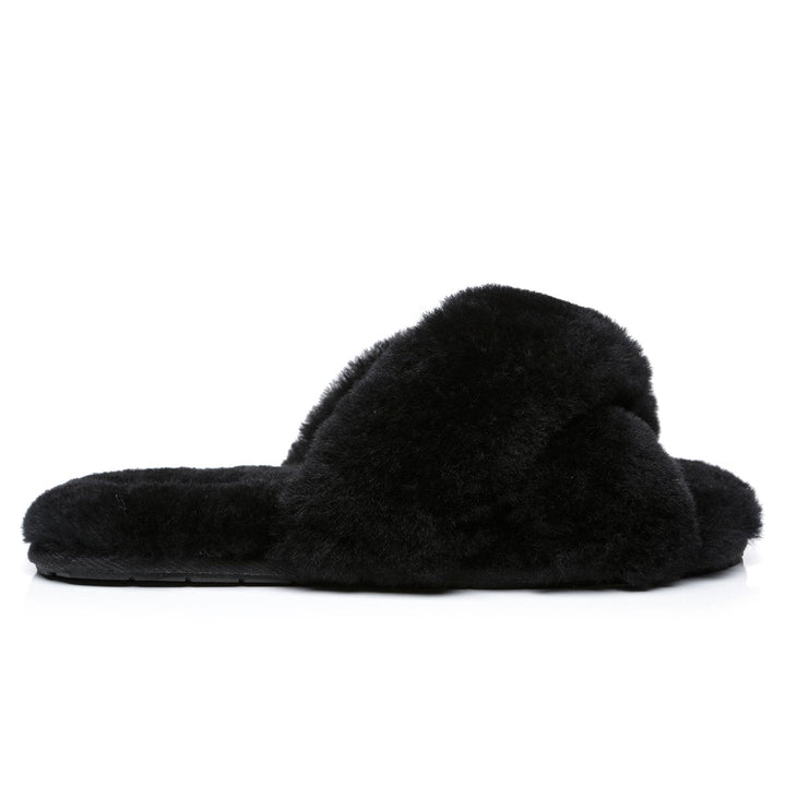 Premium Cross Fluff UGG Slides - UGG Direct Online