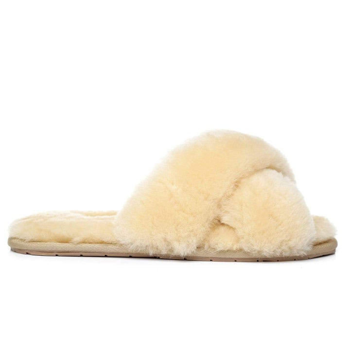 Premium Cross Fluff UGG Slides - UGG Direct Online