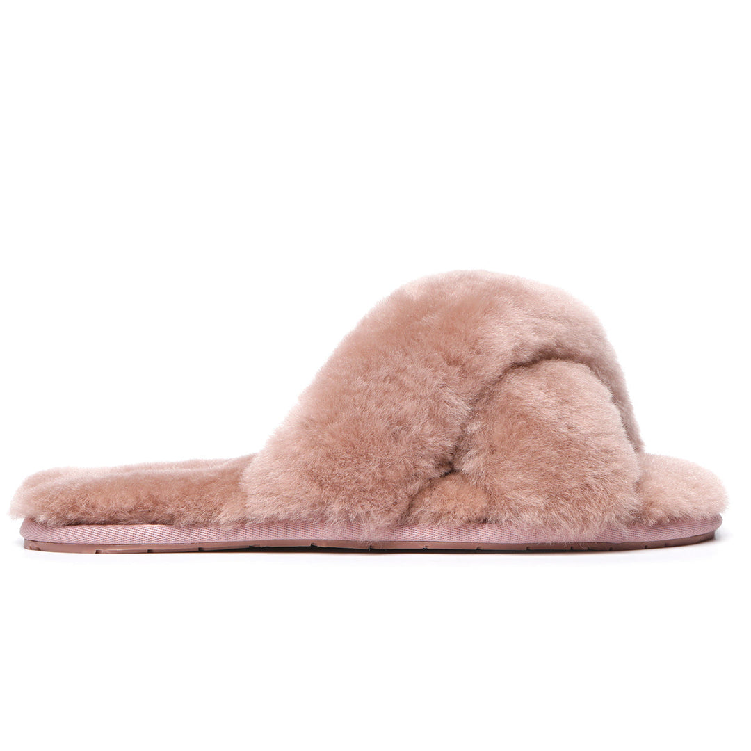 Premium Cross Fluff UGG Slides - UGG Direct Online