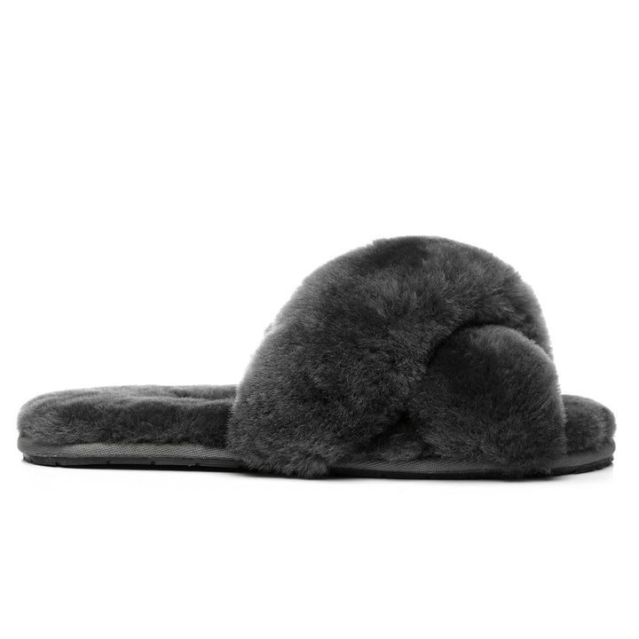 Premium Cross Fluff UGG Slides - UGG Direct Online