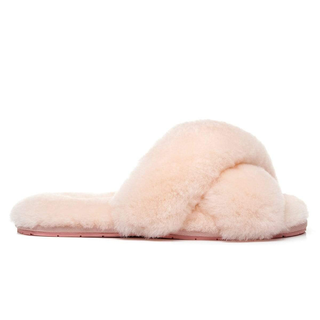 Premium Cross Fluff UGG Slides - UGG Direct Online