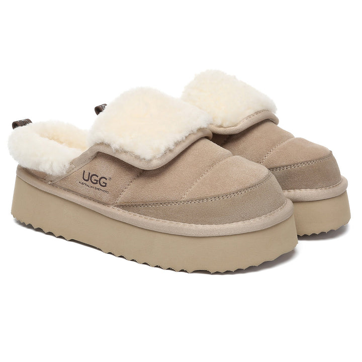 Puffer UGG Sheepskin Platform Slippers - UGG Direct Online