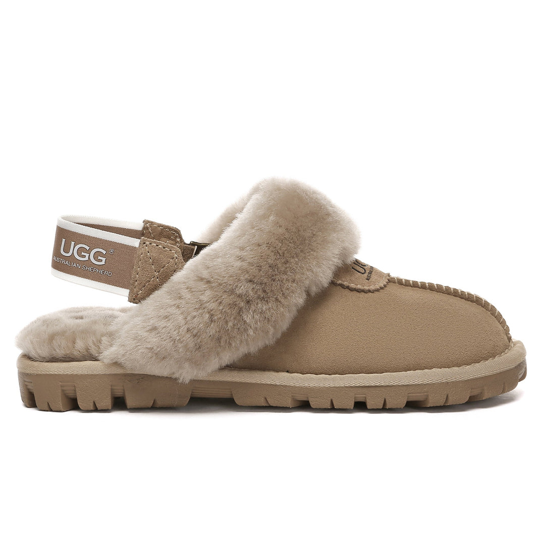 Removable Slingback Waffle Fluffy UGG Slippers - UGG Direct Online