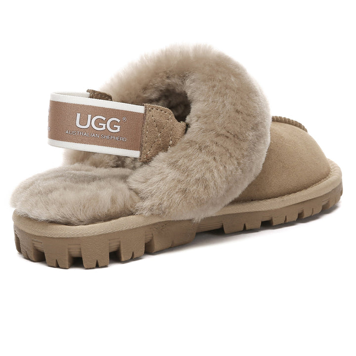 Removable Slingback Waffle Fluffy UGG Slippers - UGG Direct Online