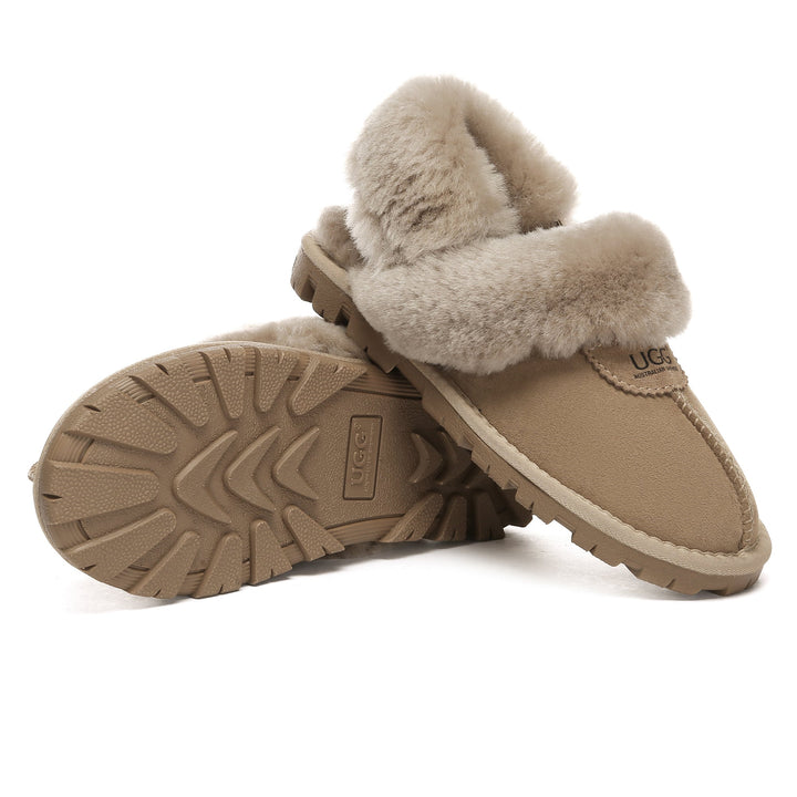 Removable Slingback Waffle Fluffy UGG Slippers - UGG Direct Online