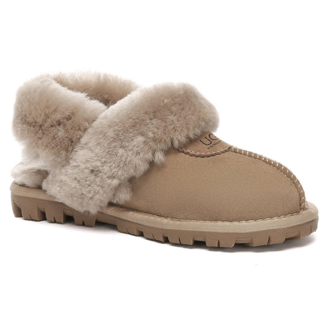 Removable Slingback Waffle Fluffy UGG Slippers - UGG Direct Online