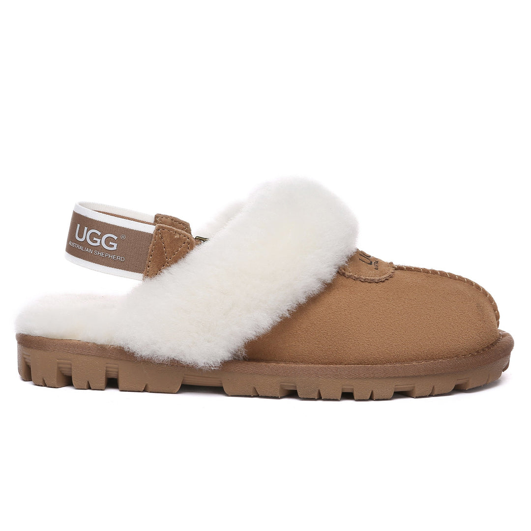 Removable Slingback Waffle Fluffy UGG Slippers - UGG Direct Online