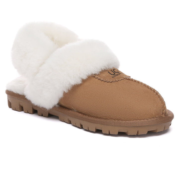 Removable Slingback Waffle Fluffy UGG Slippers - UGG Direct Online