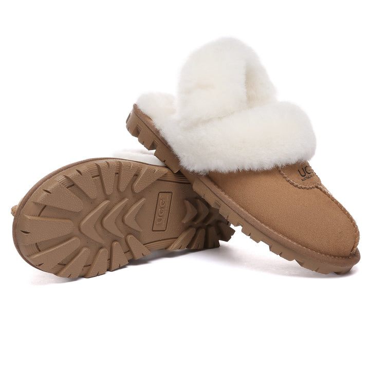 Removable Slingback Waffle Fluffy UGG Slippers - UGG Direct Online