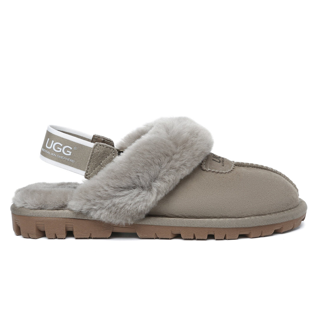 Removable Slingback Waffle Fluffy UGG Slippers - UGG Direct Online