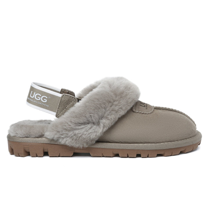 Removable Slingback Waffle Fluffy UGG Slippers - UGG Direct Online