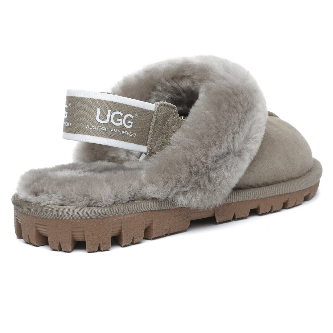Removable Slingback Waffle Fluffy UGG Slippers - UGG Direct Online