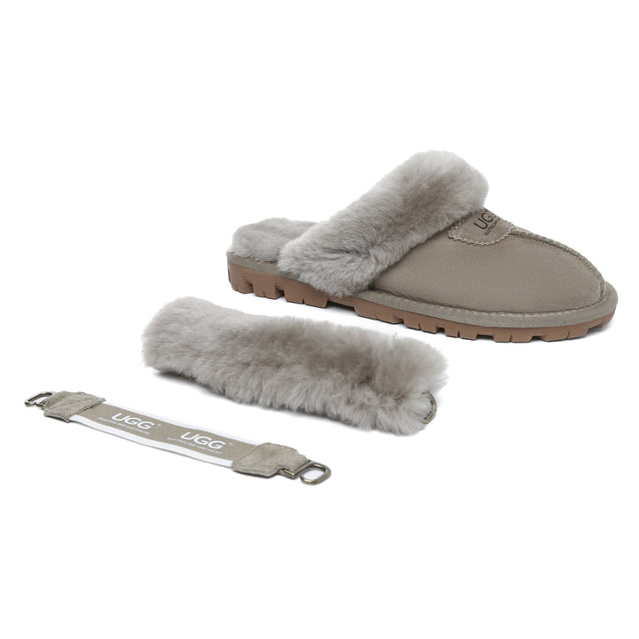 Removable Slingback Waffle Fluffy UGG Slippers - UGG Direct Online